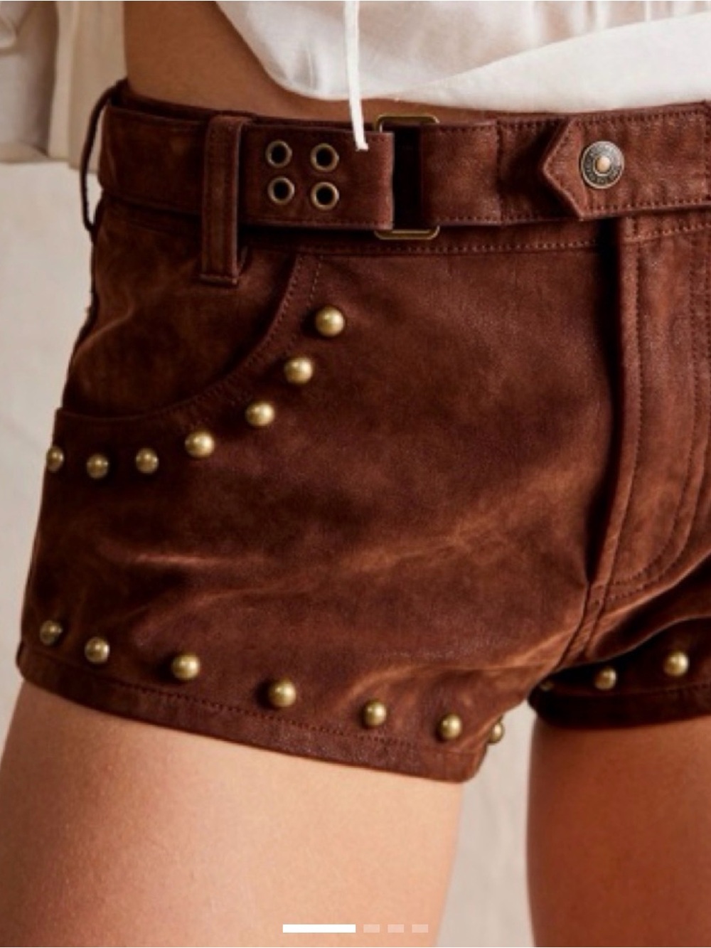 NWT We the Free cool kid suede micro short in shaved chocolate